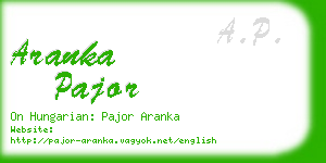 aranka pajor business card